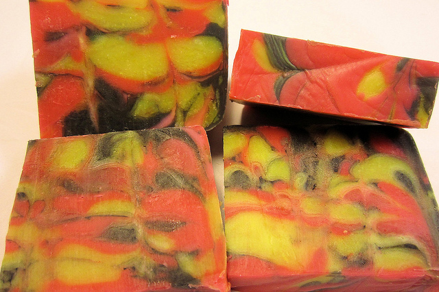 Think there's no avocado in this soap? Think again. Avocado oil is popular in lots of products. Photo by Erin Costa. Pink Strawberry Soap_KRISTIE 2. CC. https://flic.kr/p/bmC7W4