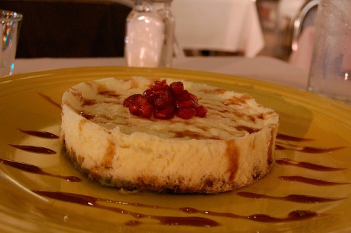 Arils are used in snacks, salads and desserts. Photo by stu_spivack. Ricotta cheesecake. CC. https://flic.kr/p/5ZiT9i 